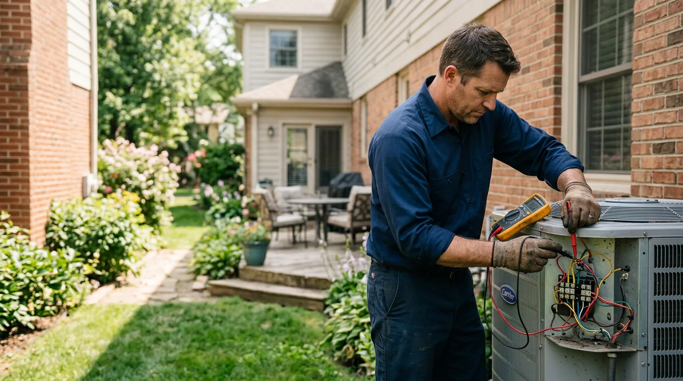 HVAC technician working near Falkville, AL